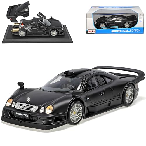 Mercedes-B CLK GTR Street Version Matt Schwarz Coupe 1/18 Modell Auto mit individiuellem Wunschkennzeichen Mercedes-B CLK GTR Street Version Matt Schwarz Coupe 1/18 Modell Auto mit individiuellem Wunschkennzeichen von Maisto Mercedes-Benz