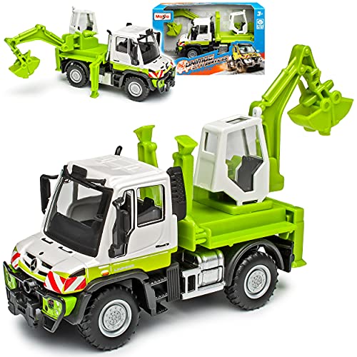 Mercedes-B Unimog mit Bagger Gruen Baustellenfahrzeug ca 1/43 Modell Auto mit individiuellem Wunschkennzeichen Mercedes-B Unimog mit Bagger Gruen Baustellenfahrzeug ca 1/43 Modell Auto mit individiuellem Wunschkennzeichen von Maisto Mercedes-Benz