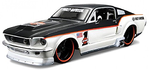 Harley Davidson, 1967 Ford Mustang GT rot/silber, Maisto 1:24 Harley Davidson, 1967 Ford Mustang GT rot/silber, Maisto 1:24 von Maisto