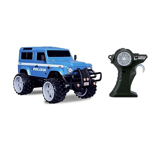 Maisto, RC Land Rover Defender Polizei 2,4 GHz 1:16, ferngesteuertes Geländewagen für Kinder ab 8 Jahren, Batterien Nicht im Lieferumfang enthalten, Blau, 926905.004 Maisto, RC Land Rover Defender Polizei 2,4 GHz 1:16, ferngesteuertes Geländewagen für Kinder ab 8 Jahren, Batterien Nicht im Lieferumfang enthalten, Blau, 926905.004 von Maisto