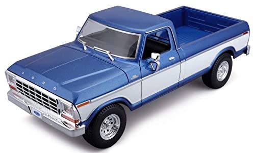 Maisto Ford F150 Pick-Up (1979): Modellauto im Maßstab 1:18, Türen, Motorhaube und Heckklappe beweglich, braun (531462BR) von Maisto