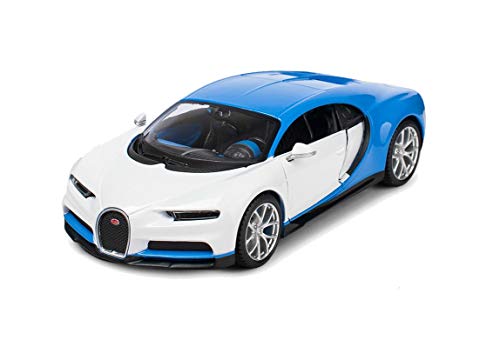 Maisto 1: 24-Exotics-Bugatti Chiron (blau/weiß) Druckguss von Maisto