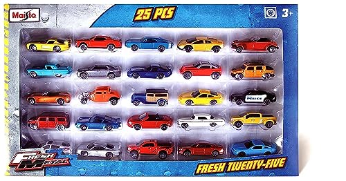 Maisto 12005 - Fresh Metal 25er Set 7,5 cm Autos von Bburago