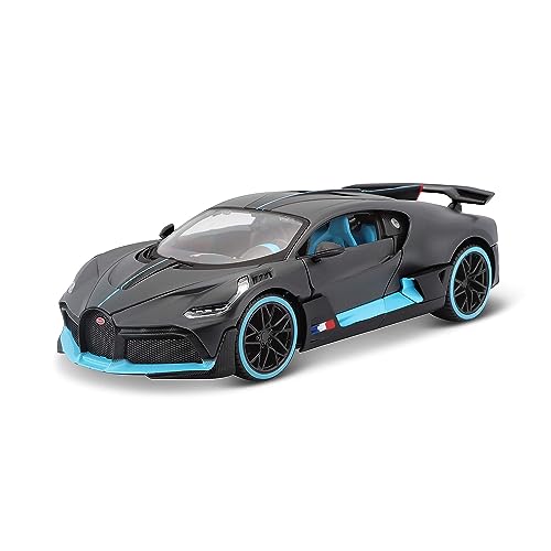 Maisto 31526-00000002 531526 Bugatti Divo Modellauto im Maßstab 1:24, dunkelgrau, 20 cm, Schwarz von Bburago