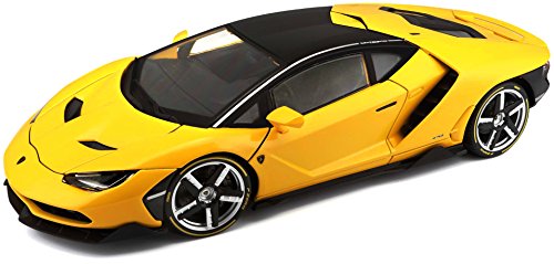 Maisto Lamborghini Centenario, Modellauto mit Federung, Maßstab 1:18, Türen und Motorhaube beweglich, hochwertiges Fertigmodell, lenkbar, 24 cm, gelb (538136) von Tobar