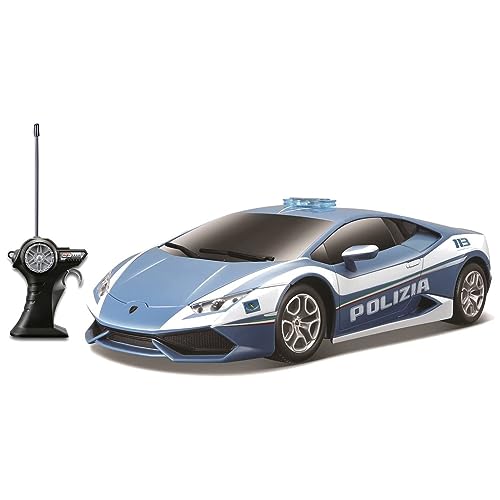 Maisto 581271 - Ferngesteuertes Modellauto 1:14 Lamborghini Huracan LP 610-4 Polizei, blau von Maisto