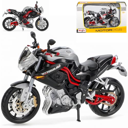 Maisto Benelli Tornado Naked TRE R160 Titanium Silber Schwarz 1/12 Modell Motorrad mit individiuellem Wunschkennzeichen Maisto Benelli Tornado Naked TRE R160 Titanium Silber Schwarz 1/12 Modell Motorrad mit individiuellem Wunschkennzeichen von Maisto
