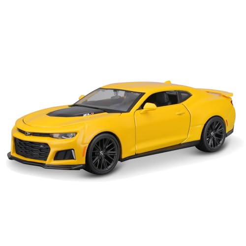 Maisto Chevrolet Camaro ZL1 (2017): Modellauto im Maßstab 1:24, Türen beweglich, gelb (531512Y) von Maisto
