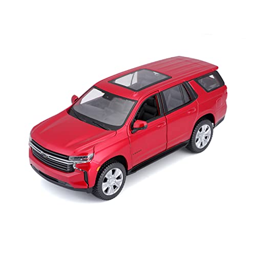 Maisto Chevrolet Tahoe: Modellauto im Maßstab 1:24, Türen zum Öffnen, 20 cm, rot (531533) von Maisto
