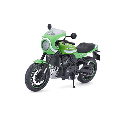 Maisto Kawasaki Z900RS Cafe: Originalgetreues Motorradmodell, Maßstab 1:12, mit Federung und ausklappbarem Seitenständer, 17 cm, grün (5-18989) von Bauer Spielwaren