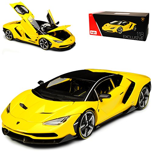 Maisto Lamborgihini Centenario LP770-4 Coupe Gelb Schwarz Ab 2016 Exclusive Collection 1/18 Modell Auto von Maisto