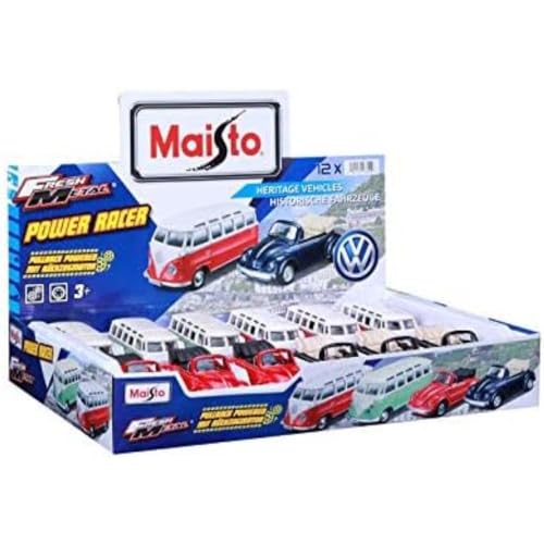 Maisto M24001 Other License Fresh Metall VW Volkswagen Samba und Käfer Power Racer, Verschiedene Designs und Farben Maisto M24001 Other License Fresh Metall VW Volkswagen Samba und Käfer Power Racer, Verschiedene Designs und Farben von Maisto