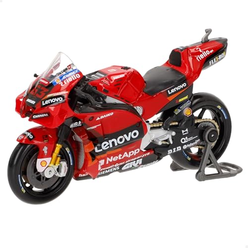 MAISTO - Ducati Lenovo Team 2022 Bagnaia #63 - Realistisches Motorradmodell im Maßstab 1:18, offizielle Ducati Lizenz, empfohlenes Alter ab 3 Jahren von MAISTO