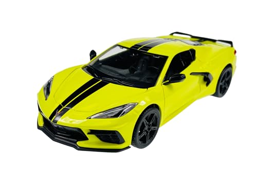 Maisto MAI31527YELLOW kompatibel mit Chevrolet Corvette C8 Stingray Z51, gelb/schwarz, 2020, 1:24, Fertigmodell Maisto MAI31527YELLOW kompatibel mit Chevrolet Corvette C8 Stingray Z51, gelb/schwarz, 2020, 1:24, Fertigmodell von Maisto