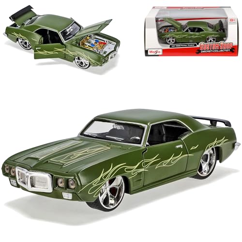 Maisto Pontiac Firebird Coupe Matt Grün 1969 Tuning 1/24 Modell Auto mit individiuellem Wunschkennzeichen Maisto Pontiac Firebird Coupe Matt Grün 1969 Tuning 1/24 Modell Auto mit individiuellem Wunschkennzeichen von Maisto