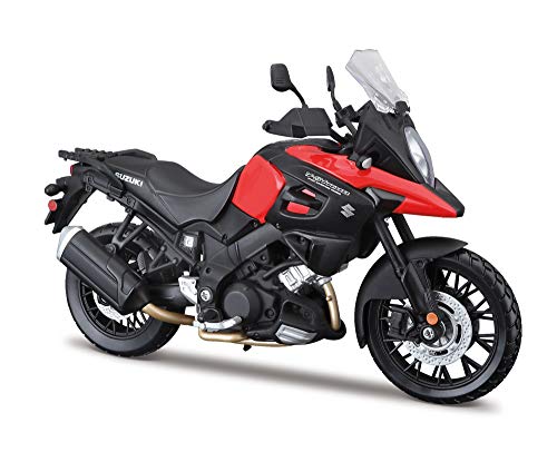 Maisto Suzuki V Strom Motorrad - Maßstab 1:12 - Unglaublich detaillierte Die-Cast Replik Sammlerstück Motorrad Modell schwarz, Verschiedene Designs und Farben von Maisto
