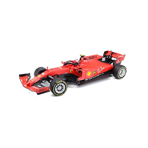 Maisto Tech R/C F1 Ferrari (2019): Ferngesteuertes Auto Charles Leclerc im Maßstab 1:24, Originalgetreues Formel 1-Auto, 2,4 GHz, Pistolengriff-Steuerung, rot (582353-1) von Maisto