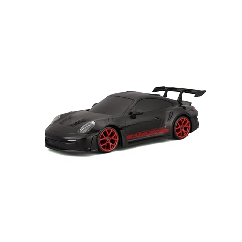 Maisto Tech R/C Porsche 911 GT3 RS: Ferngesteuertes Auto im Maßstab 1:24, 2,4 GHz, mit Pistolengriff-Steuerung, ab 5 Jahren, 20 cm, schwarz-rot (582344) von Maisto