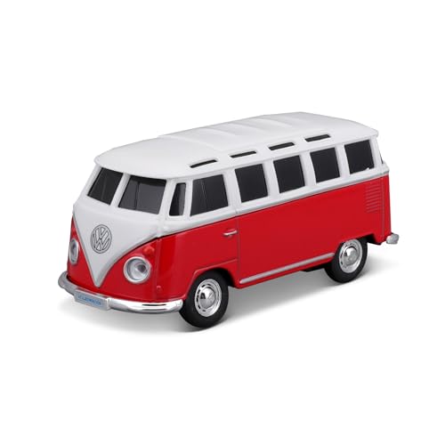 Maisto Tech R/C Power Racer Volkswagen T1 Samba: Ferngesteuertes Fahrzeug mit App-Steuerung und Akku, ab 6 Jahren, rot (582650-3) von Maisto