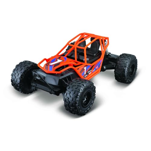 Maisto Tech R/C Rock Bouncer: Ferngesteuertes Off Road Fahrzeug, mit Sprungfedern und Gamer Control-Fernsteuerung, ab 8 Jahren, 27 cm, orange (582760) von Maisto