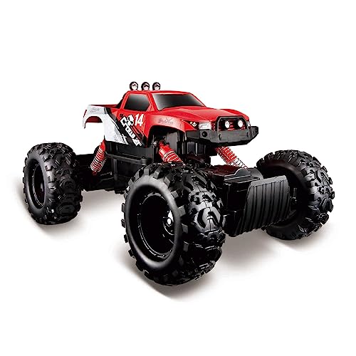 Maisto Tech R/C Rock Crawler: Ferngesteuertes Offroad-Fahrzeug, mit 2,4 GHz Frequenz, Allradantrieb und Pistolengriff-Fernsteuerung, ab 8 Jahren, 32 cm, schwarz (582746) von Maisto