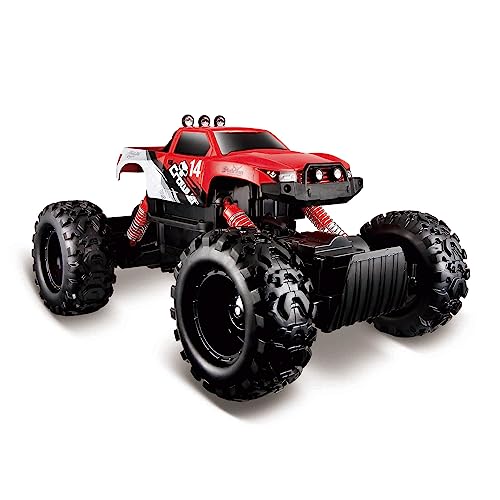 Maisto Tech R/C Rock Crawler: Ferngesteuertes Offroad-Fahrzeug, mit 2,4 GHz Frequenz, Allradantrieb und Pistolengriff-Fernsteuerung, ab 8 Jahren, 32 cm, schwarz (582746) von Bburago