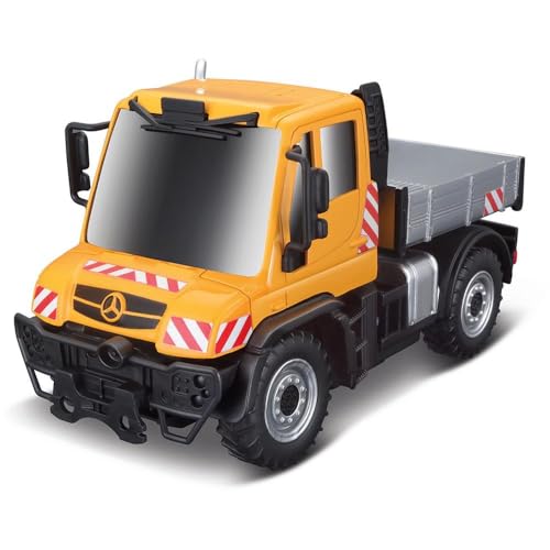 Maisto Tech R/C Unimog U430 Kipper: Ferngesteuerter Unimog mit beweglicher Ladefläche, Pistolengriff-Fernbedienung, ab 5 Jahren, 19 cm, orange (582181) von Maisto