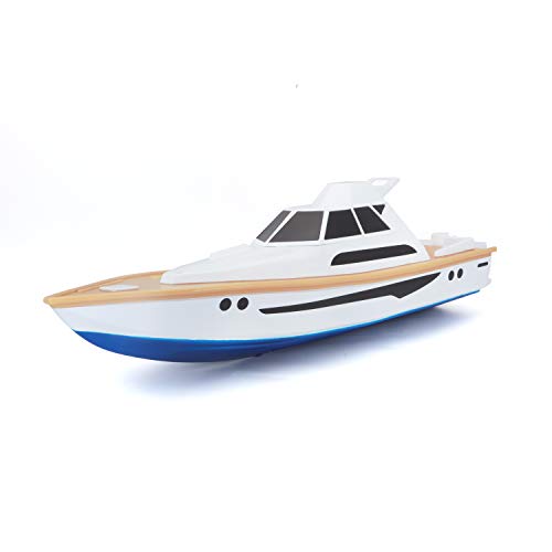 Maisto Tech R/C Yacht: Ferngesteuertes Spielzeugboot, 30 Meter Reichweite, Akku mit USB-Ladefunktion, 34 cm, weiß (582197) von Maisto