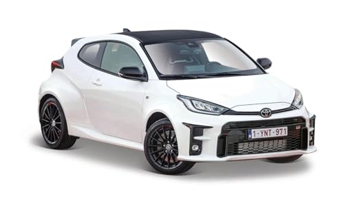 Maisto Toyota GR Yaris (2021): Modellauto im Maßstab 1:24, Türen beweglich, weiß (532909) von Maisto