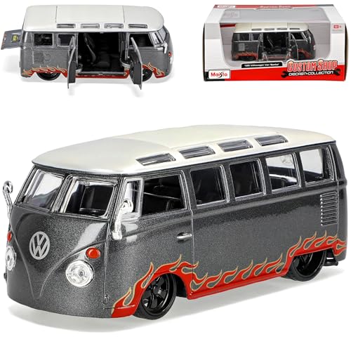Maisto Volkwagen T1 Grau Tuning Samba Bully Bus 1950-1967 1/25 1/24 Modell Auto Maisto Volkwagen T1 Grau Tuning Samba Bully Bus 1950-1967 1/25 1/24 Modell Auto von koenig-tom