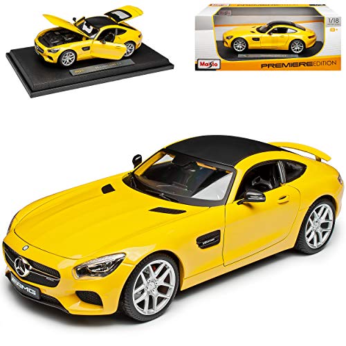 Mercedes-Benz AMG GT S Coupe Solar Beam Gelb Ab 2014 1/18 Maisto Modell Auto von Maisto