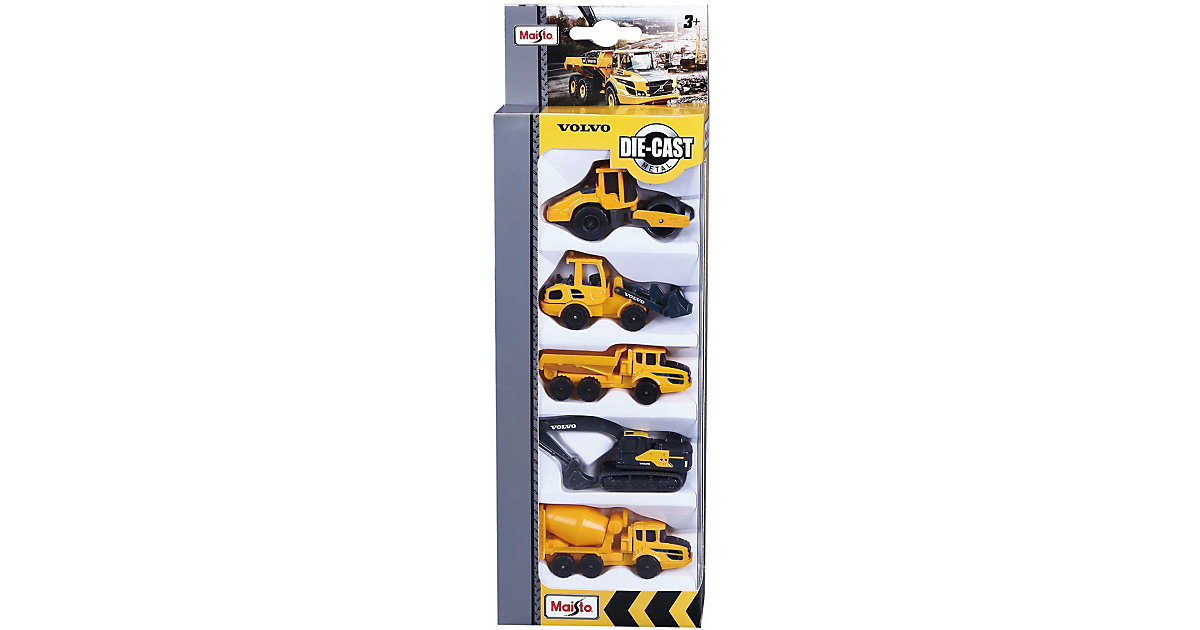 Volvo Bauerfahrzeuge 8cm, 5er-Set, WB bunt Volvo Bauerfahrzeuge 8cm, 5er-Set, WB bunt von Maisto