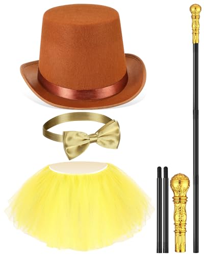 Maiteenly 4-teiliges braunes Zylinderkostüm für Damen, mit Fliege und 5-lagigem Tutu-Rock, großer Hut, Cosplay-Kostüm für Frauen, lustiges Party-Cosplay-Kostüm für Frauen, Wie in der Abbildung Maiteenly 4-teiliges braunes Zylinderkostüm für Damen, mit Fliege und 5-lagigem Tutu-Rock, großer Hut, Cosplay-Kostüm für Frauen, lustiges Party-Cosplay-Kostüm für Frauen, Wie in der Abbildung von Maiteenly