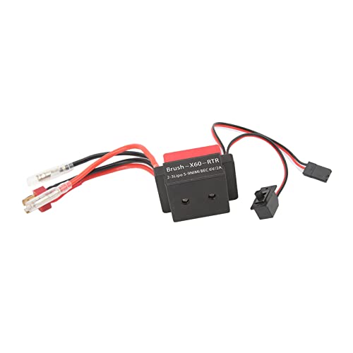 Majatou 60A RC gebürstet ESC, 6V 2A gebürstete Geschwindigkeitsregler ESC MIT T-STECKER für von Majatou