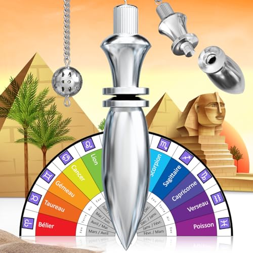 Ägyptisches Pendel THOT mit Zeuge - Radiästhesie Pendel - Esoterik/Orakel Pendel – Geobiologie, Stimmungsmann, Reise, Magnetisierer – Silber – 38 Gr Ägyptisches Pendel THOT mit Zeuge - Radiästhesie Pendel - Esoterik/Orakel Pendel – Geobiologie, Stimmungsmann, Reise, Magnetisierer – Silber – 38 Gr von Majestic's