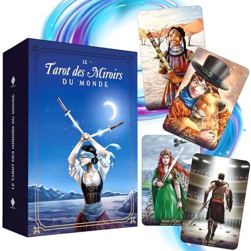 Das Tarot der Spiegel der Welt – 78 illustrierte Karten + Buch (auf Französisch) – Verknüpfen Sie sich mit verkörperten, lebendigen, menschlichen Bildern, die mit der Welt in Einklang stehen … und mit von Majestic's