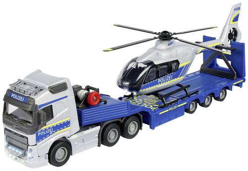 Majorette Volvo Truck + Airbus H135/H145 Police Helicopter Fertigmodell Nutzfahrzeug Modell von Majorette