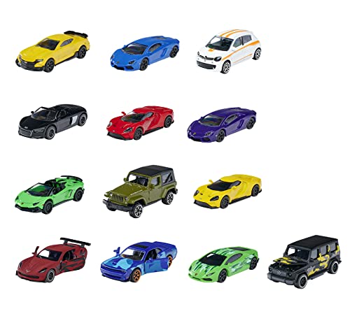 Majorette Miniatur Set aus 13 Fahrzeugen (9 + 4 Exklusive), Giftpack 9+4 Limited Edition 8, Die Cast Fahrzeuge von Majorette