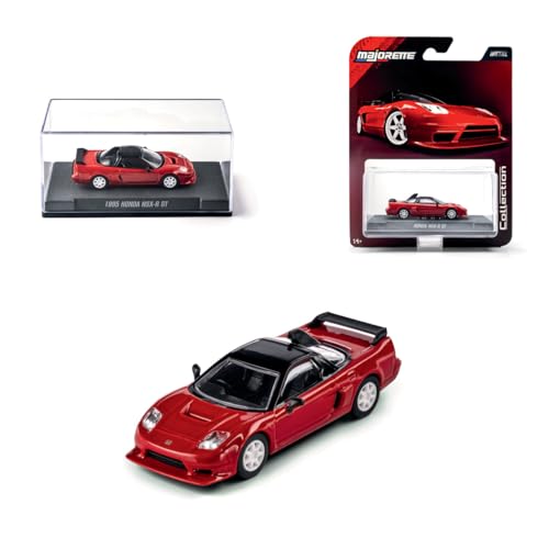 Majorette Collection 1995 Honda NSX-R GT, Metallauto, rot und schwarz, Maßstab 1:64, Gummiräder, transparente Scheinwerfer, Display mit Schraube, Spezial-Sammler, 14 Jahre (8505001005) von Majorette