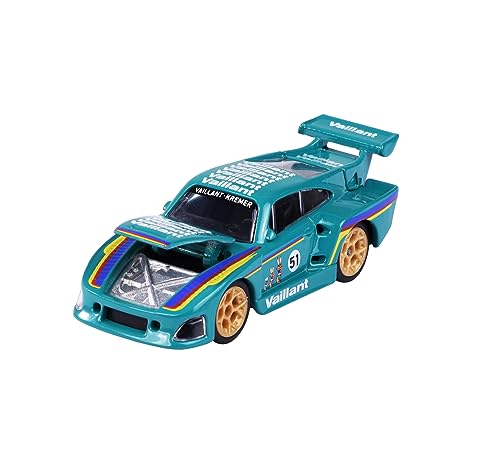 Majorette - Porsche Motorsport Deluxe Posche 953 K3 in grün - Modellauto (7,5 cm) aus der Porsche Deluxe Car Edition mit Sammelbox, Spielzeugauto für Kinder ab 3 Jahre von Majorette