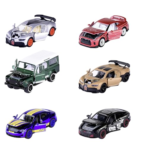 Majorette - Deluxe Modellauto (1 Auto), 1 von 6 Spielzeug-Autos (Audi, Bugatti, Land Rover, Nissan, Porsche) aus Metall mit Sammelbox, 7,5 cm, für Kinder ab 3 Jahre von Majorette