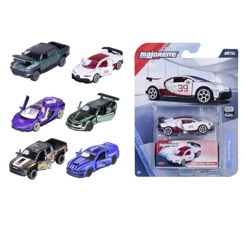 Majorette - Deluxe Modellauto (1 Auto), 1 von 6 Spielzeug-Autos (Audi, Bugatti, Land Rover, Nissan, Porsche) aus Metall mit Sammelbox, 7,5 cm, für Kinder ab 3 Jahre von Majorette