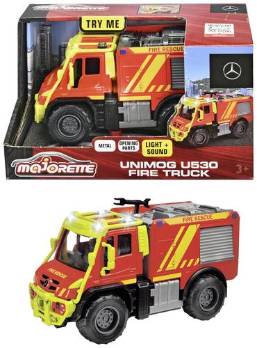 Majorette Einsatzfahrzeug Modell Mercedes Benz Unimog U530 Fire Truck Fertigmodell PKW Modell von Majorette