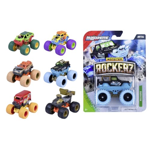 Majorette Auto Monster Rockerz (1 Monstertruck) - buntes Spielzeugauto aus Metall mit Freilauf, Federung & Lenkfunktion, zufällige Auswahl aus 6 Monstertrucks für Kinder ab 3 Jahre, 7,5 cm Majorette Auto Monster Rockerz (1 Monstertruck) - buntes Spielzeugauto aus Metall mit Freilauf, Federung & Lenkfunktion, zufällige Auswahl aus 6 Monstertrucks für Kinder ab 3 Jahre, 7,5 cm von Majorette