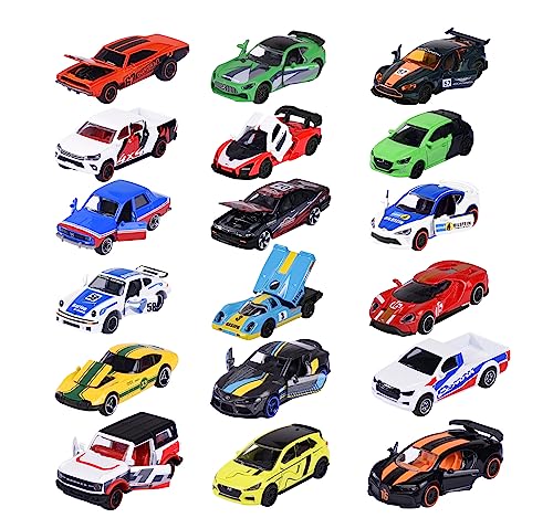 Majorette – Racing Cars – 1 von 18 zufälligen Spielzeugautos, hochdetailliert, Maßstab 1:64 (7,5 cm), mit Sammelkarte, Modellauto für Kinder ab 3 Jahren, Sortiert , zufällig, keine Auswahl möglich von Majorette
