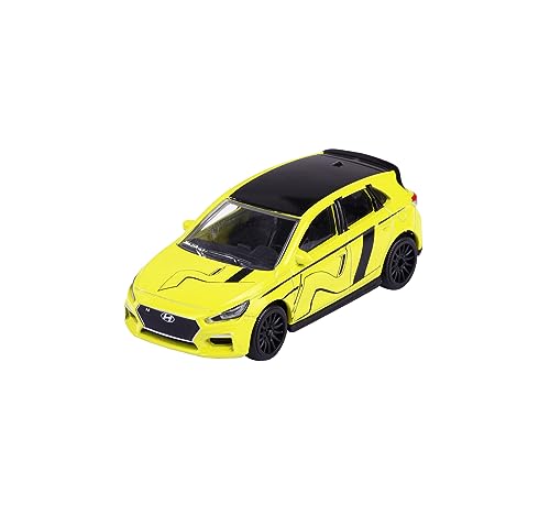 Majorette – Racing Cars – Hyundai i30N Spielzeugauto, hochdetailliert, Maßstab 1:64 (7,5 cm), mit Sammelkarte, Modellauto für Kinder ab 3 Jahren, Weiß von Majorette