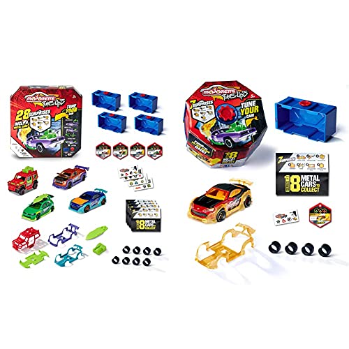 Majorette – Tune Ups Series 1, 4er Set mit 28 Überraschungen & Tune Ups Series 1 – Spielzeugauto aus Metall zum Tunen mit 7 Überraschungen, 1 von 18 Autos zum Sammeln im Überraschungspack von Majorette