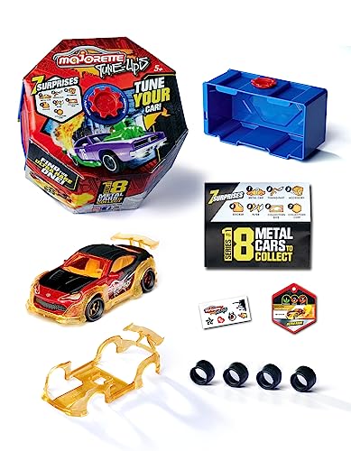 Majorette – Tune Ups Series 1 – Spielzeugauto aus Metall zum Tunen mit 7 Überraschungen, 1 von 18 Autos zum Sammeln im Überraschungspack, inkl. Tuning-Zubehör, Lieferung: 1 Stück, zufällige Auswahl Majorette – Tune Ups Series 1 – Spielzeugauto aus Metall zum Tunen mit 7 Überraschungen, 1 von 18 Autos zum Sammeln im Überraschungspack, inkl. Tuning-Zubehör, Lieferung: 1 Stück, zufällige Auswahl von Majorette