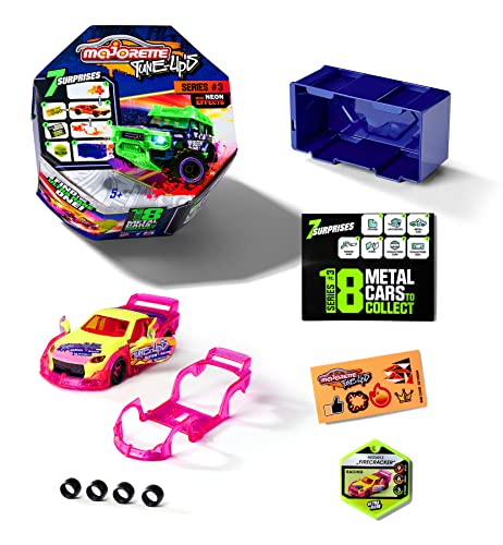 Majorette - Tune Ups Series 3 - Spielzeugauto zum Tunen aus Metall im coolen Neon-Look - Box mit 7 Überraschungen für Kinder ab 5 Jahren, 7,5 cm, zufällige Auswahl Majorette - Tune Ups Series 3 - Spielzeugauto zum Tunen aus Metall im coolen Neon-Look - Box mit 7 Überraschungen für Kinder ab 5 Jahren, 7,5 cm, zufällige Auswahl von Majorette