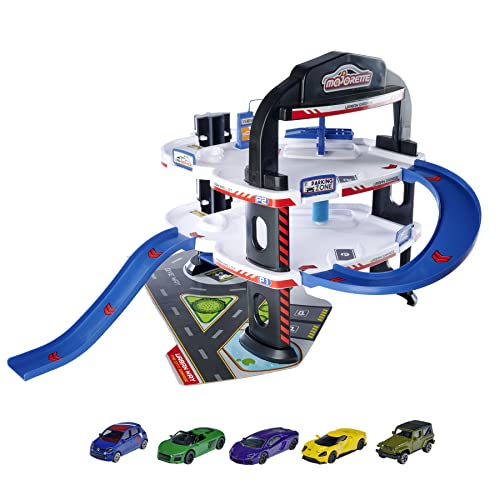 Majorette – Urban Garage – Parkgarage inkl. 5 Spielzeugautos aus Metall, großes Parkhaus mit 3 Ebenen, Tankstelle, Werkstatt, Aufzug, Waschanlage Majorette – Urban Garage – Parkgarage inkl. 5 Spielzeugautos aus Metall, großes Parkhaus mit 3 Ebenen, Tankstelle, Werkstatt, Aufzug, Waschanlage von Majorette